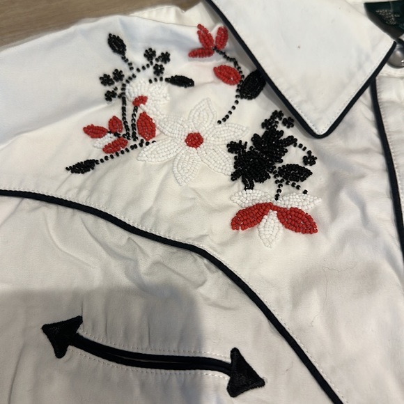 Beautiful Ralph Lauren Western Snap buttons shirt beaded size L cowboy shirt - Picture 3 of 13